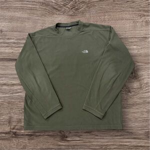 The North Face military Green Long Sleeve  fleece sweater sz xl